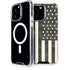 Black & White USA Flag iPhone 15 Pro Max MagSafe Case